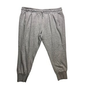 Vively Jogger Sweatpants Women 3X Gray Fleece Drawstring Pockets‎ Cozy